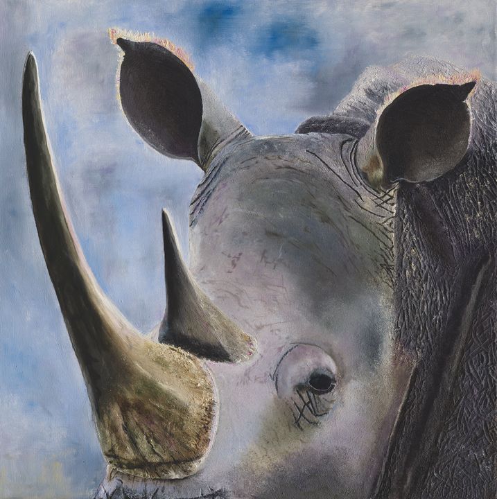 African Rhino - Russell Hinckley - Paintings & Prints, Animals, Birds ...