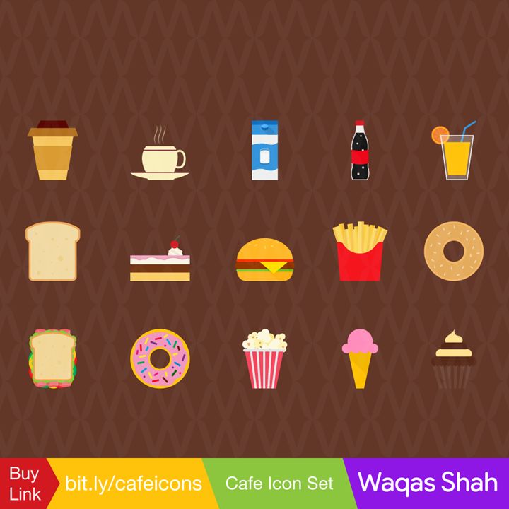 Cafe Icon Set - Waqas Arts