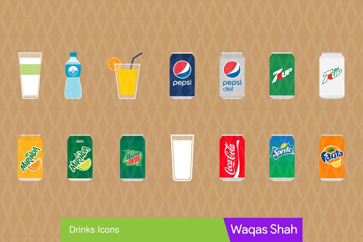 Drinks Vector Icons - Waqas Arts