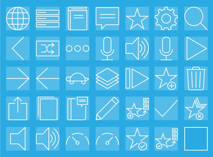 Linear Style Icons for a Phrasebook - Waqas Arts