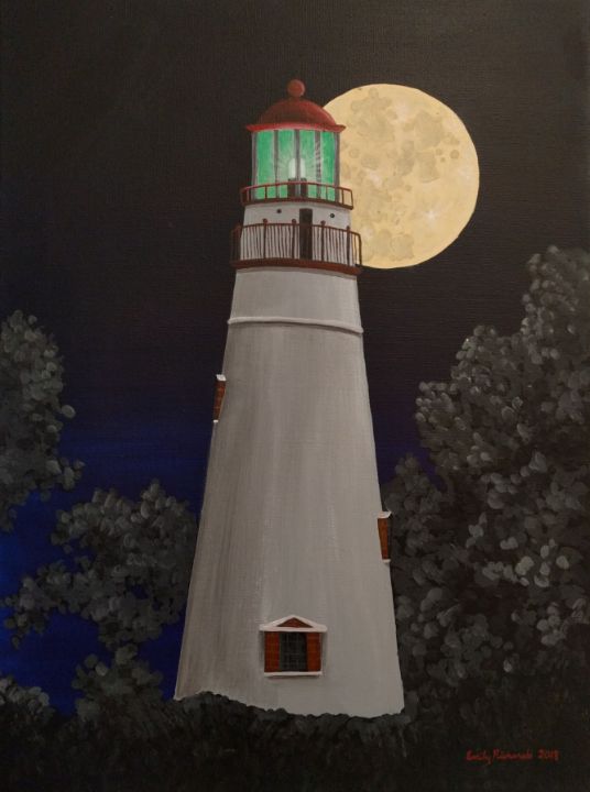 Lighthouse at Night - Emily Richards