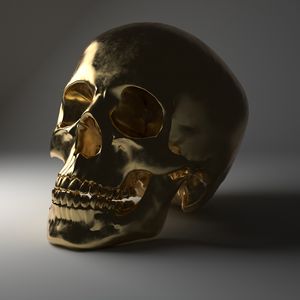 Gold Skull - Woolstanwood Digital Art - Digital Art & AI