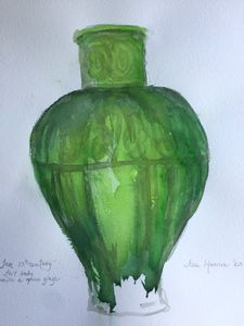 Jar, 13th c.,  green glaze