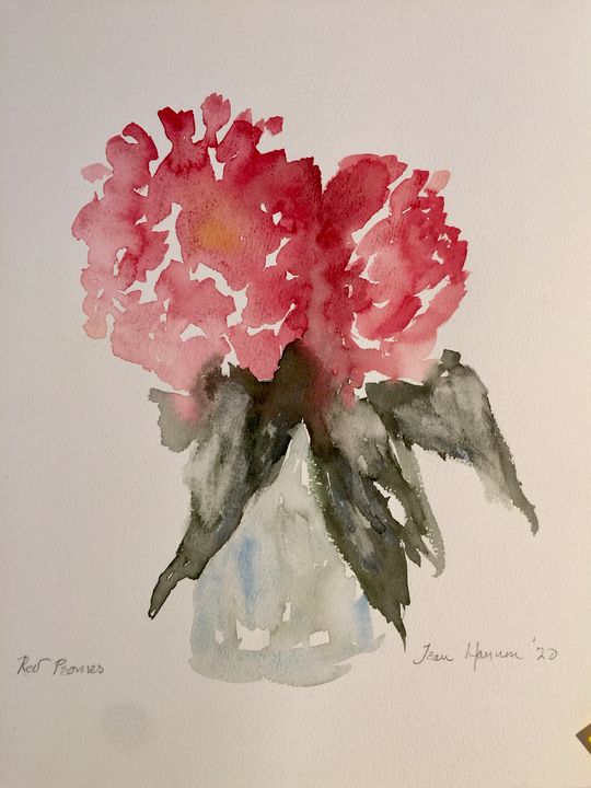 Red Peonies - Jean Hannon