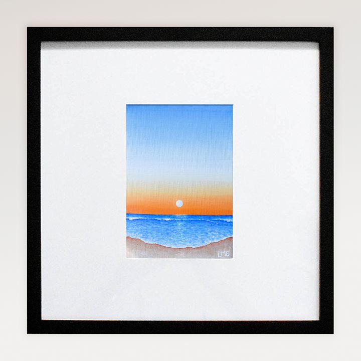 Original Sunrise Beach Painting - Gamboa