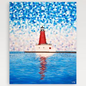 Original Lighthouse Painting Dots
