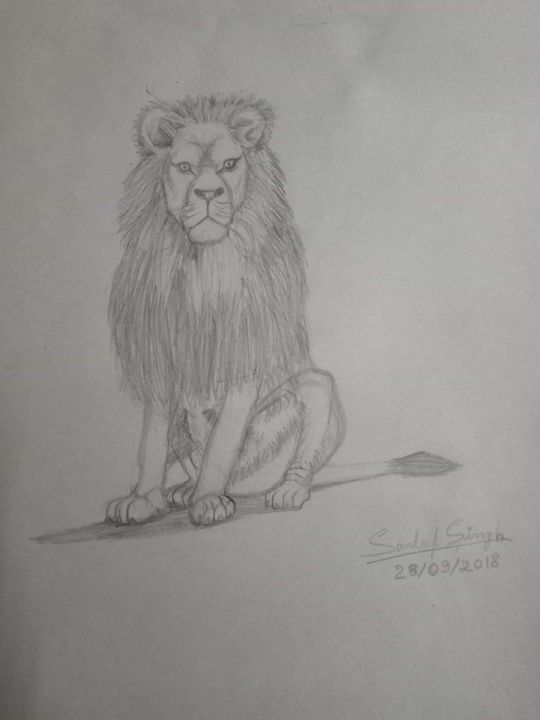 Fierce Lion - SirG - Paintings & Prints, Animals, Birds, & Fish, Wild Cats,  African Lion - ArtPal