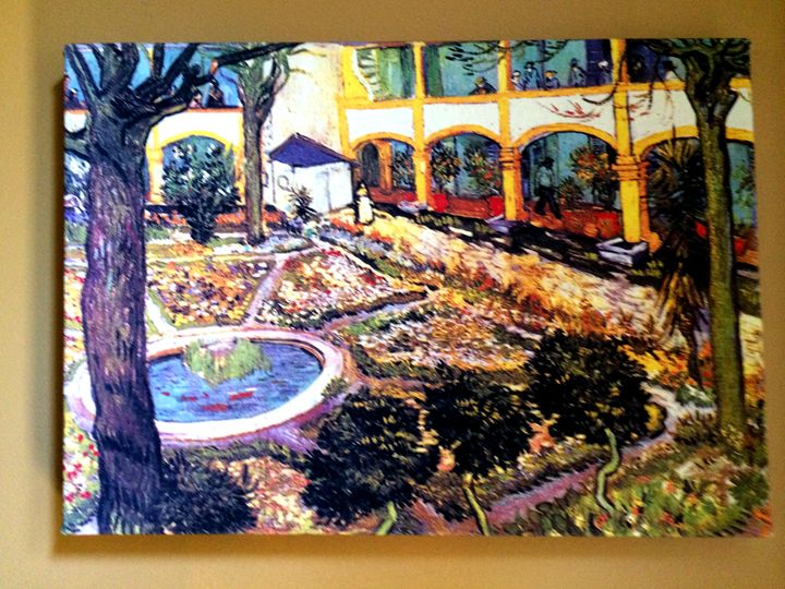 Hospital Garden by Van Gogh - Chameleon Canvas Art