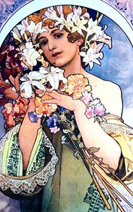 Flowers by Alphonse Mucha