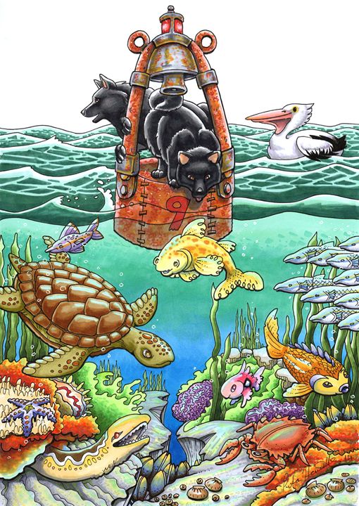Schipperkes at Sea - Stuff by Peta - Paintings & Prints, Animals
