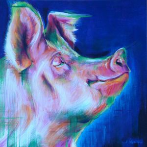 Piggy Piggy, Painting by Janice Serilla