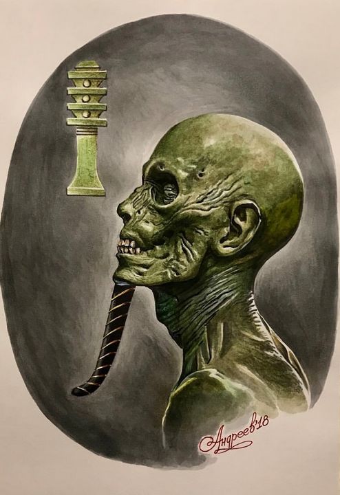 Osiris - Max Andreev - Drawings & Illustration, Fantasy & Mythology, Mythology, Egyptian, Osiris - ArtPal