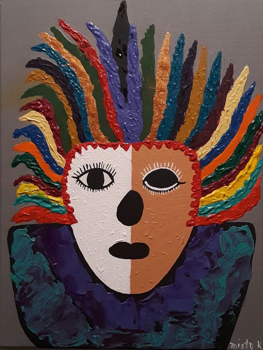 Her Spirit Mask - PaintingsbyMisty