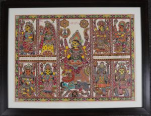 The Silent Bond of Nature Gond Art - rooftop - Paintings & Prints