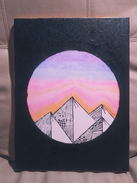 Zentangle Mountain Drawing / Please give me your valuable feedback ...