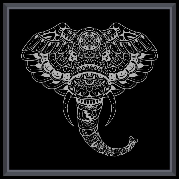 Elephant head mandala arts isolated - REYYARTS - Drawings ...