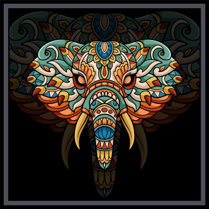 Colorful Elephant Mandala Arts Reyyarts Drawings And Illustration 
