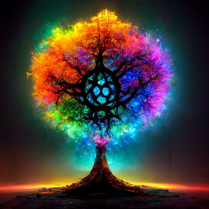 tree of life multiverse, magical - sakotori - Digital Art, Flowers ...