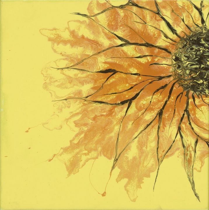 Abstract sunflower - Zen Den Artistry