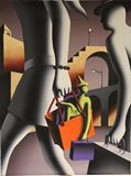 Mark Kostabi Original Painting