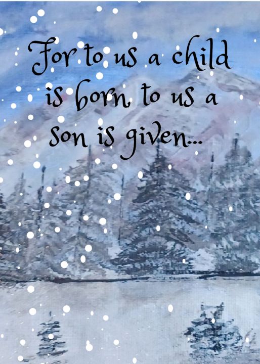 Christmas Poster- A child given - Robins Inspirationals
