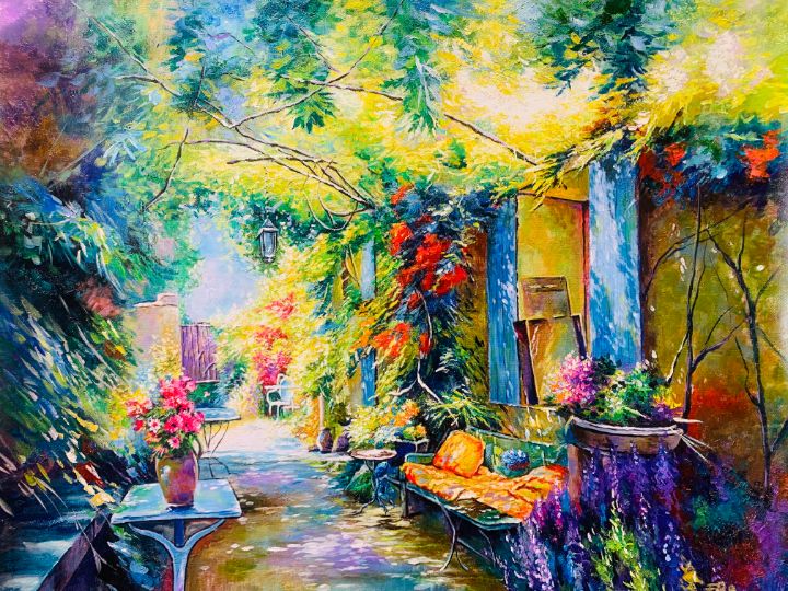 MEDITERRANEAN GARDEN - Art Gallery Roma - Paintings & Prints, Buildings ...