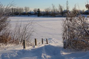 Frozen lake, Blainville