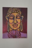 Buddha with purple lotus