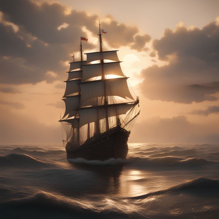 Ultra realistic sailing ship - CreativeModernArt - Paintings & Prints Motiv 