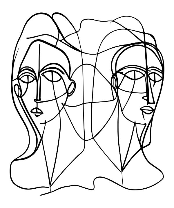 16,900+ Abstract Line Art Face Stock Photos, Pictures & Royalty-Free Images  - iStock