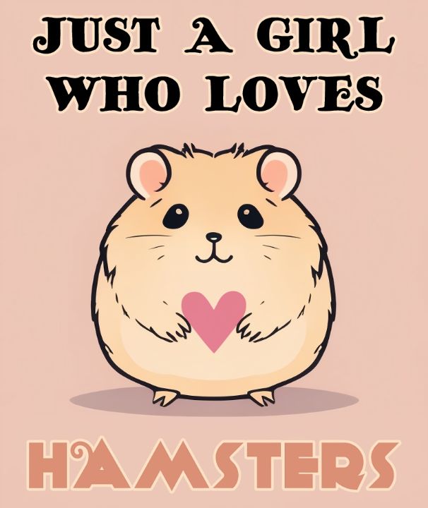 Just A Girl Who Loves Hamsters, Cute - CreativeModernArt - Drawings ...