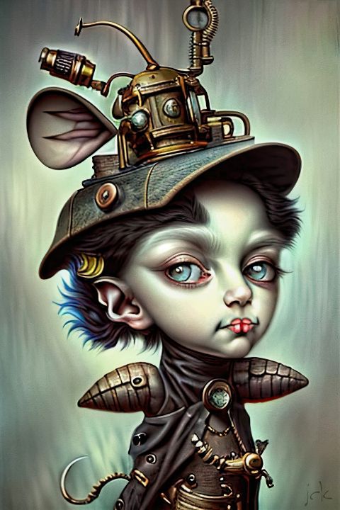 The Little Steampunk Mouse - JCK Crea-Touch - Digital Art, People &  Figures, Portraits, Female - ArtPal