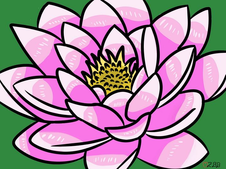 Pretty Pink Lotus Heart Z Artsy Digital Art Flowers Plants Trees Flowers Flowers I Z Lotus Artpal