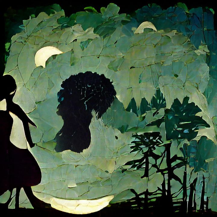 Silhouette of a girl in moonlight - Mina Nakamura