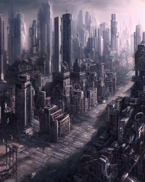 Dystopian cityscape - Mina Nakamura - Digital Art, Buildings ...