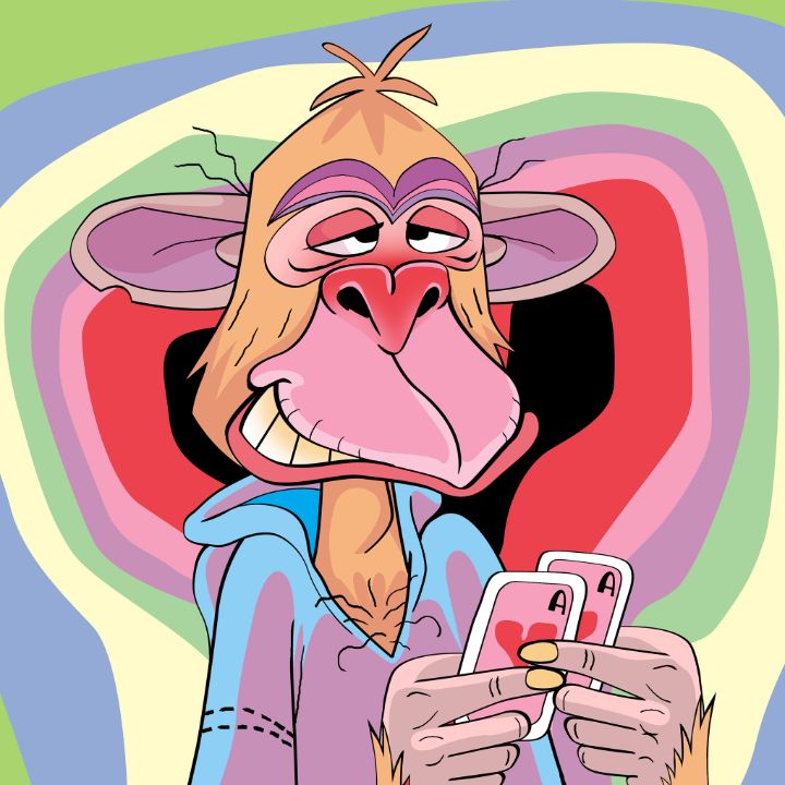 Ape Gambler Rocket Roj Art Lab Digital Art, Animals, Birds, & Fish