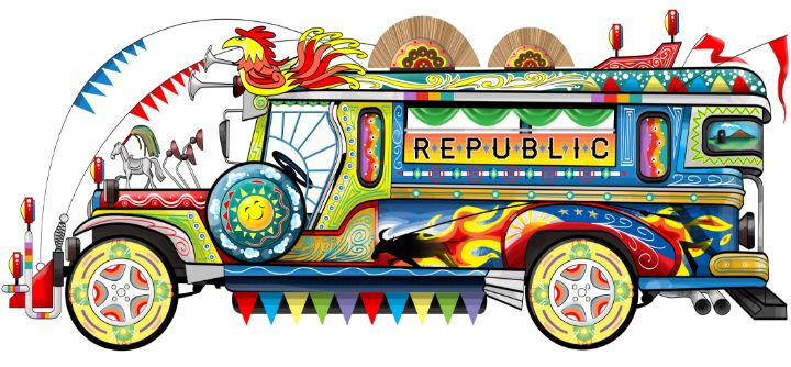 Jeepney is the King of the Road - Rocket Roj Art Lab