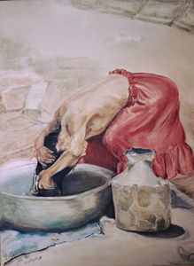 The Girl Washing her Hair - Art2DrClaire