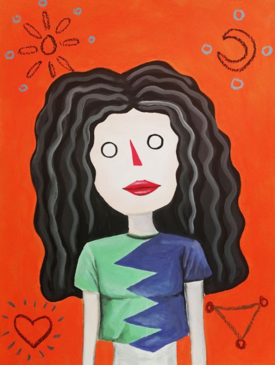Woman with the curly hairs - Lukas Pavlisin