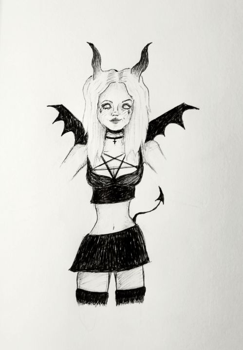 Demon Girl - TheDaggerGirlArt