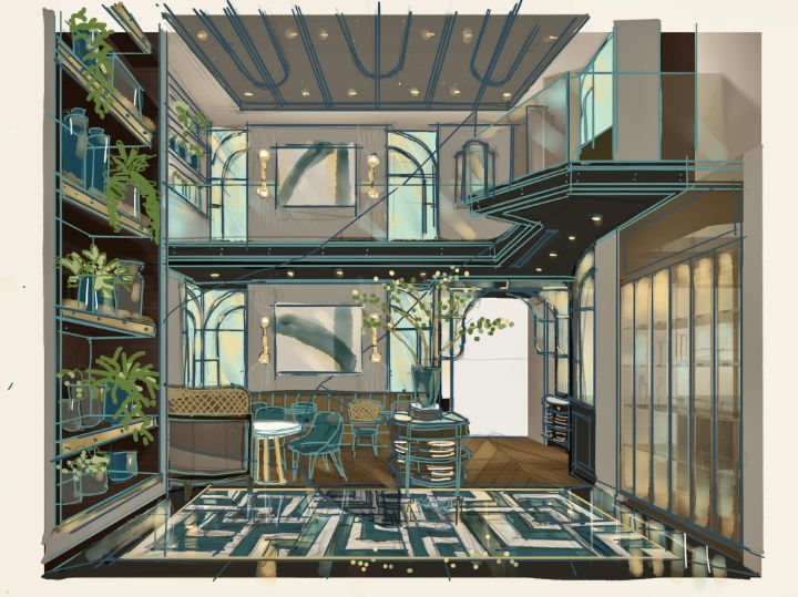 Share 152+ restaurant interior design sketch latest