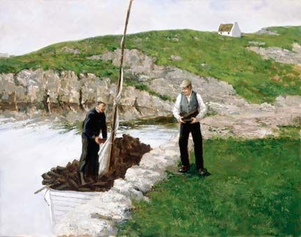 Loading the Turf, Ireland - Sunflower Fine Art Galleries, Mirrors, and  Pictur