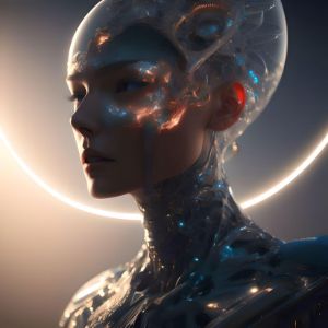 Female Cyborg - Digital Art