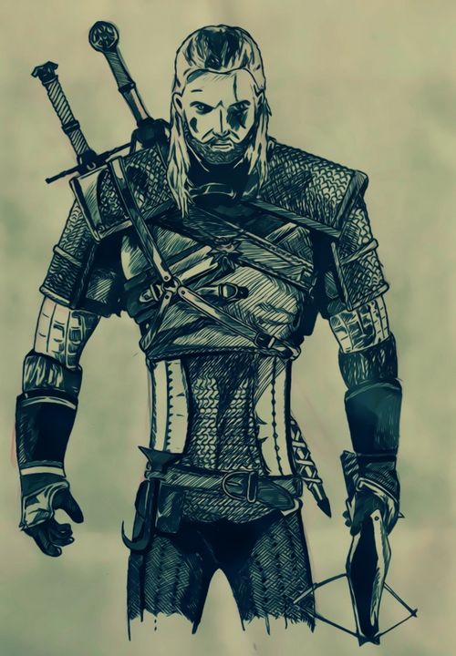 Drawing Drawing of Geralt of Rivia. by MauricioAAR | OurArtCorner