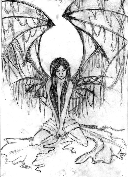 dark angel drawings  Clip Art Library