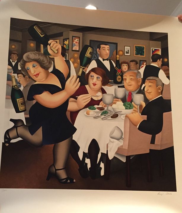 Dining Out - Beryl Cook - Paintings & Prints, Humor & Satire, People ...