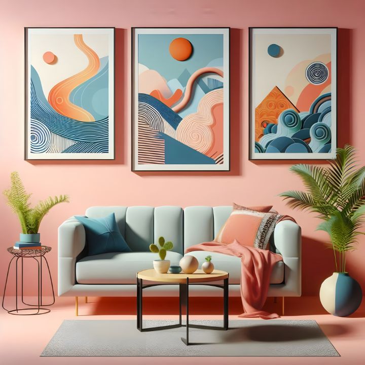 COLOR ABST-WALART FOR LIVING ROOM - GranBacha - Digital Art & AI 