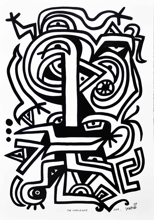 The Challenge Stephff S Art Drawings Illustration Ethnic Cultural Tribal African African Tribal Masks Artpal