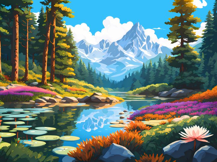 絵画 Nature's Wonders Nature's Wonder - Jan Keen - Digital Art & AI, Landscapes & Nature