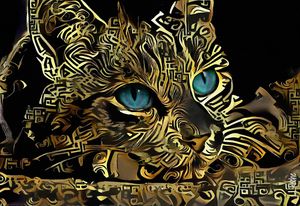 Joya, cat - 80x55 cm - L.ROCHE